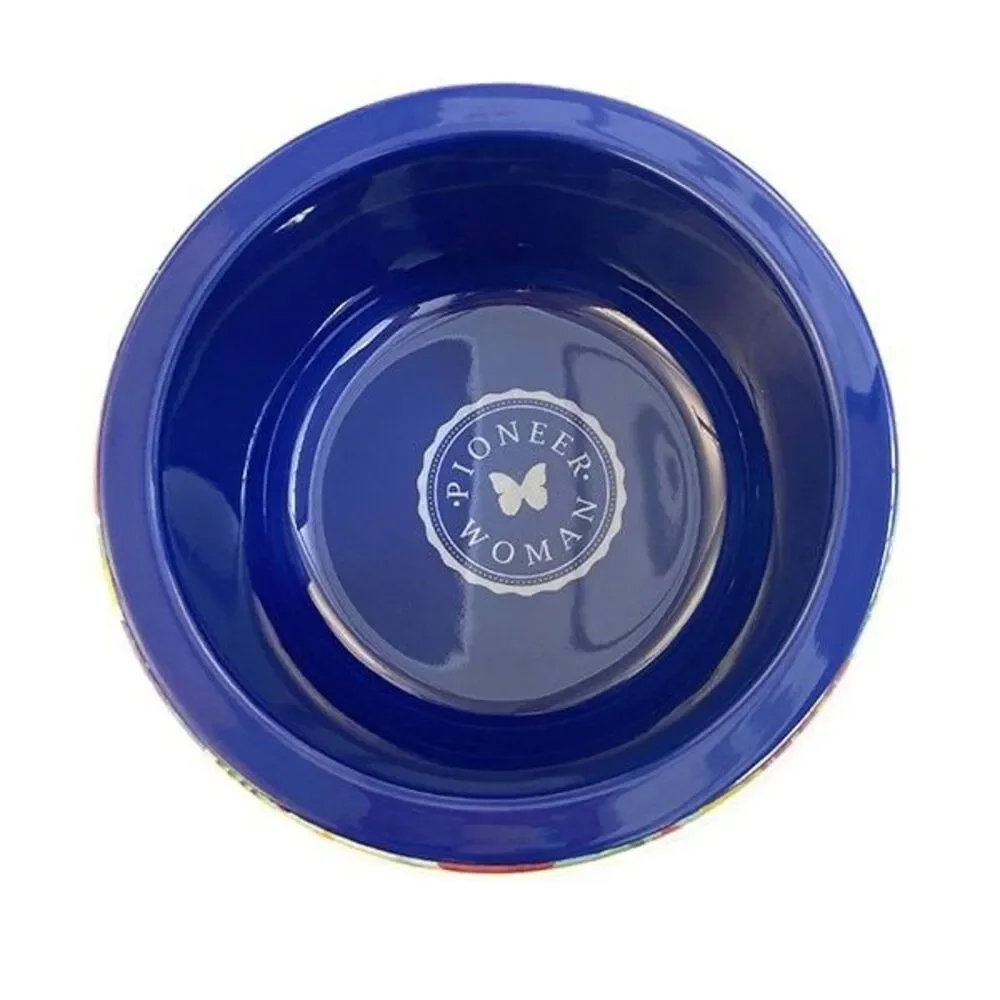 Pioneer Woman Pet Bowl Delaney Floral Blue Medium 22oz Melamine Dog Cat Dish New
